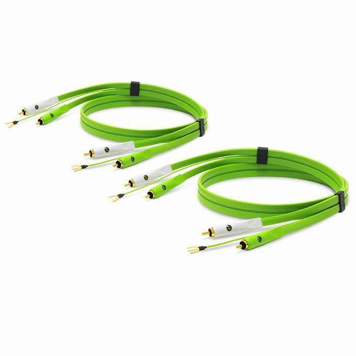 NEO - Neo d+ RCA Turntable Class B DUO Cables (1m, green)
