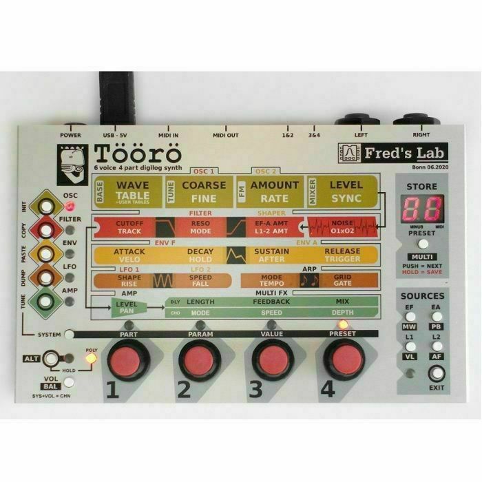 FRED'S LAB - Fred's Lab Tooro 6-Voice 4-Parts Polyphonic & Multitimbral Synthesiser