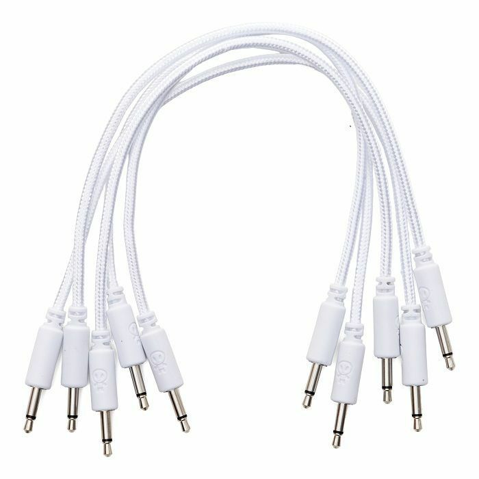 ERICA SYNTHS - Erica Synths 20cm Braided Patch Cables (white, pack of 5)