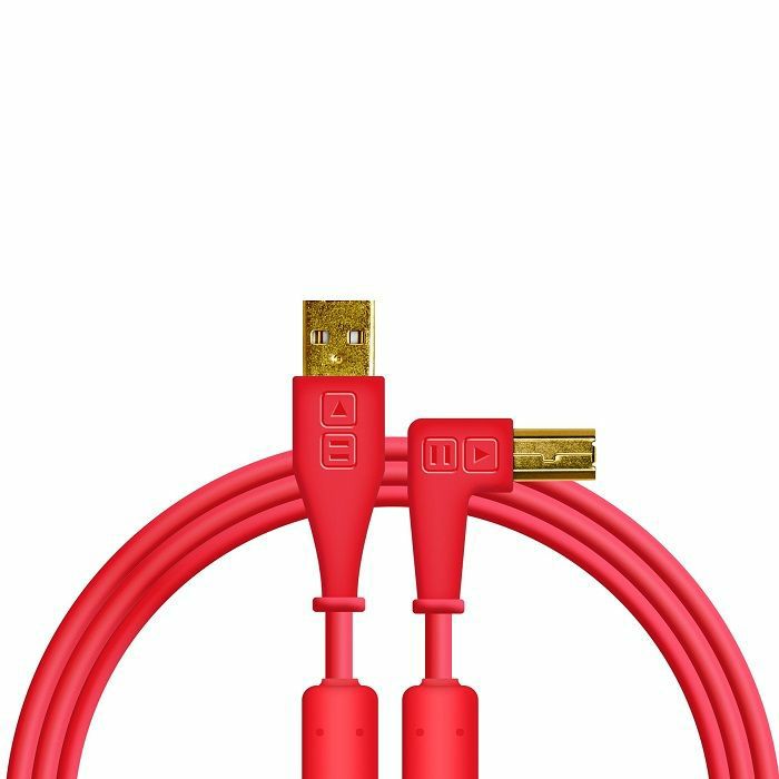 DJ TECH TOOLS - DJ Tech Tools Right Angled USB (A-B) Chroma Cable (red, 1.5m)