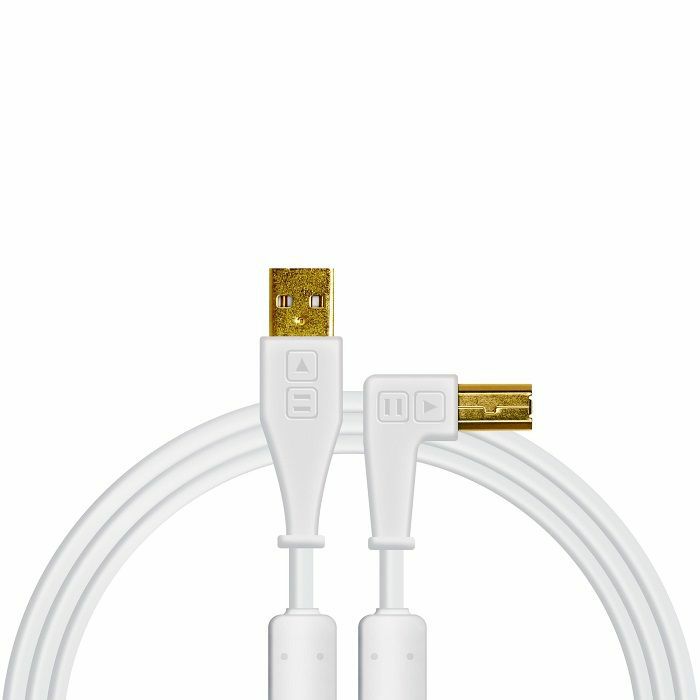 DJ TECH TOOLS - DJ Tech Tools Right Angled USB (A-B) Chroma Cable (white, 1.5m)