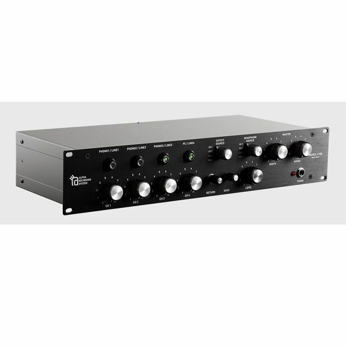 ALPHA RECORDING SYSTEM - Alpha Recording System MODEL4100 Limited Edition 2022 4-Channel Rotary DJ Mixer (black)