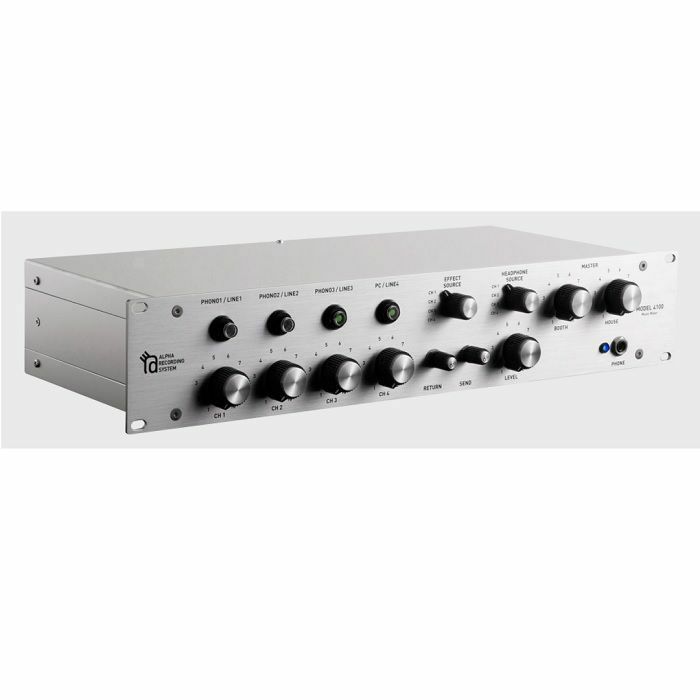 ALPHA RECORDING SYSTEM - Alpha Recording System MODEL4100 Limited Edition 2022 4-Channel Rotary DJ Mixer (silver)