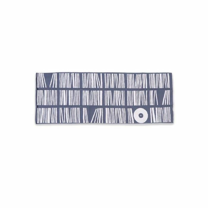 Disk Union Union Tenugui Record Shelf Pattern Hand Towel (blue with white design)