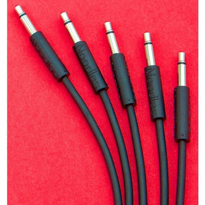 NAZCA NOODLES - Nazca Noodles Black 15cm Premium 3.5mm TS Patch Cables (pack of 5, black)