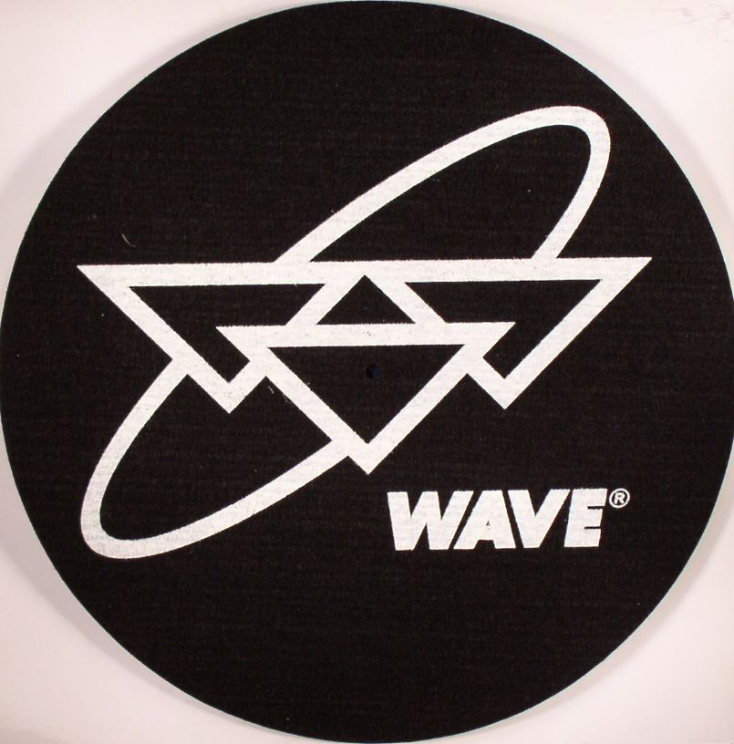 WAVE - Wave Records Slipmats (black slipmats with glow-in-the-dark logo)