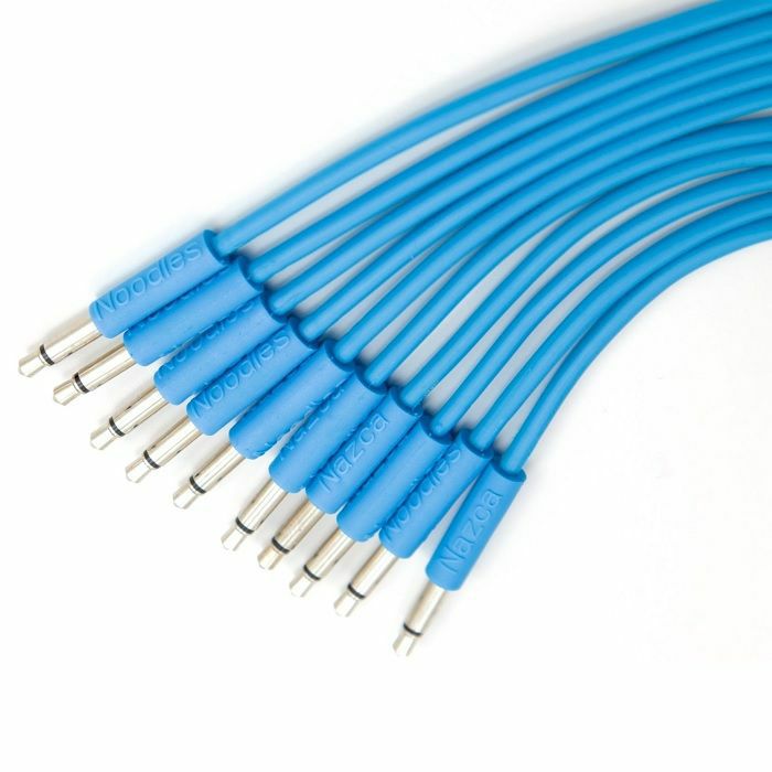 NAZCA NOODLES - Nazca Noodles Blue 25cm Premium 3.5mm TS Patch Cables (pack of 5, blue)