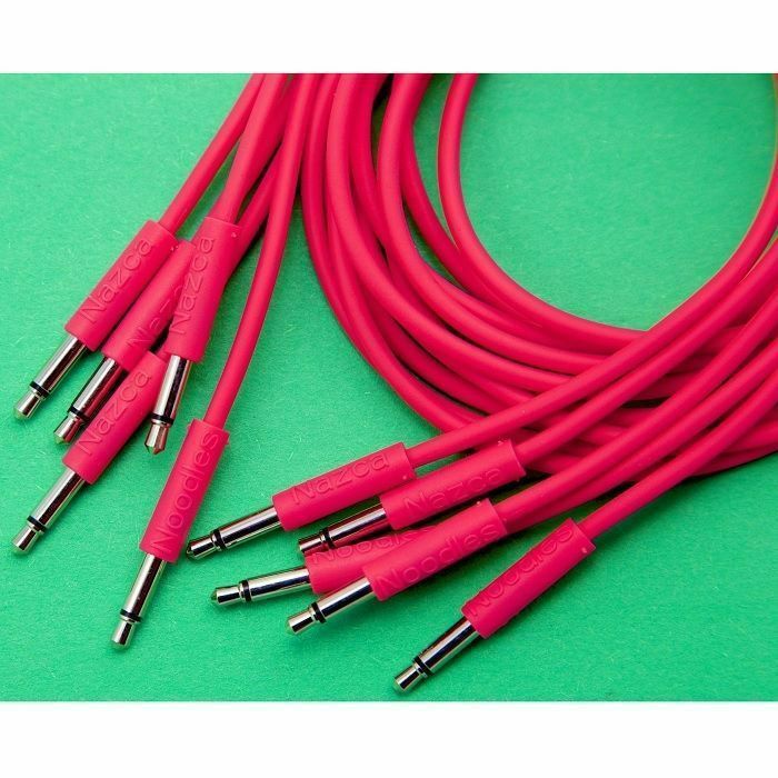 NAZCA NOODLES - Nazca Noodles Pink 75cm Premium 3.5mm TS Patch Cables (pack of 5, pink)