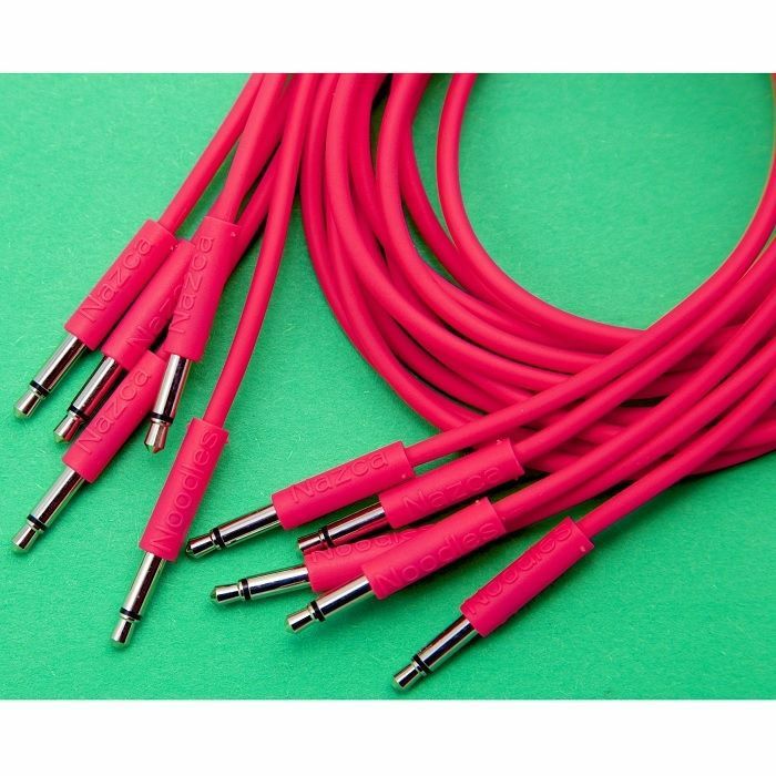NAZCA NOODLES - Nazca Noodles Pink 300cm Premium 3.5mm TS Patch Cables (pack of 2, pink)