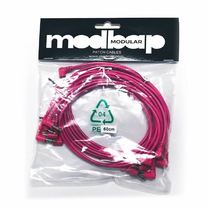 MODBAP MODULAR - Modbap Modular 60cm Right Angle Patch Cables (pink, pack of 8)