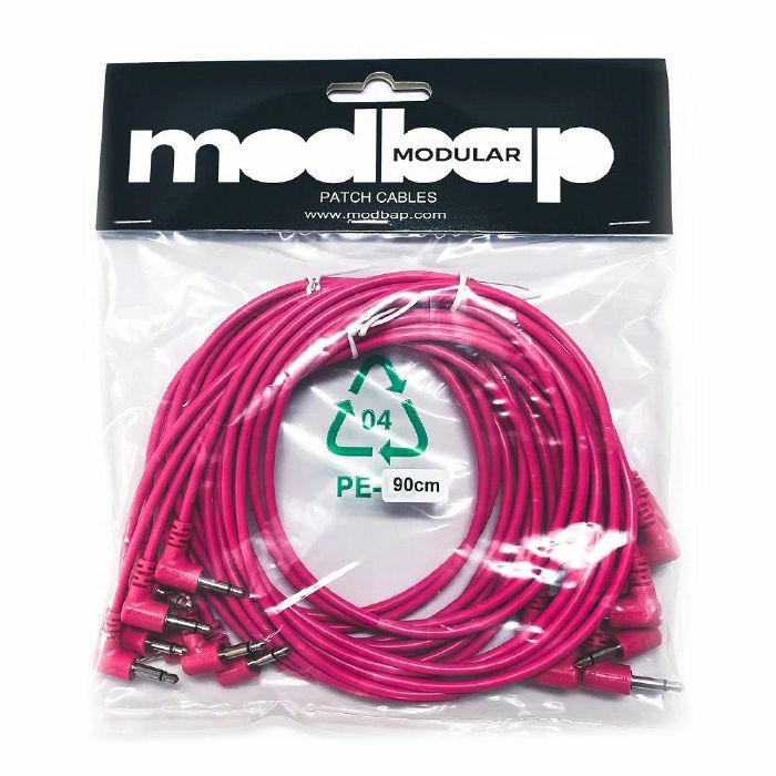 MODBAP MODULAR - Modbap Modular 90cm Right Angle Patch Cables (pink, pack of 8)
