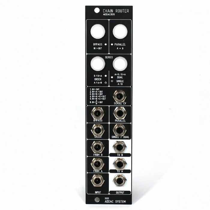 ADDAC SYSTEM - ADDAC System ADDAC809 Chain Router Module (black)