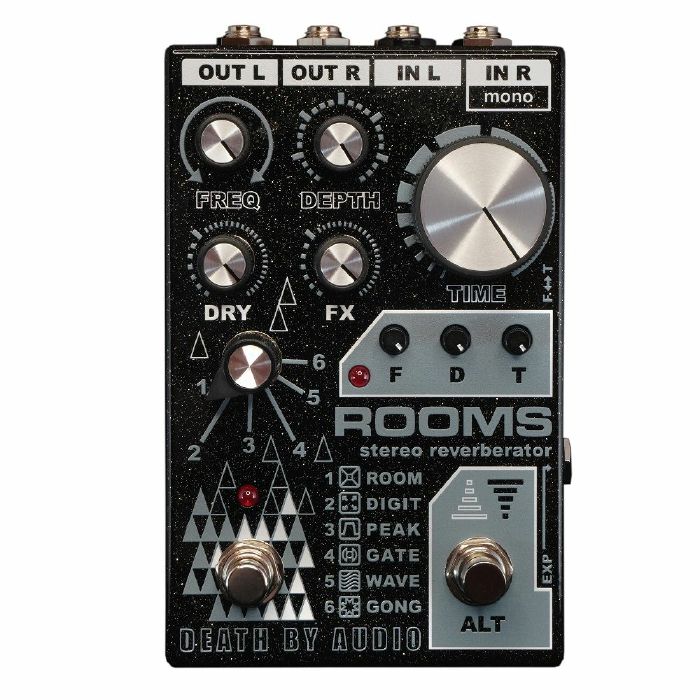 DEATH BY AUDIO - Death By Audio Rooms Stereo Multi-Function Digital Reverb Effects Pedal