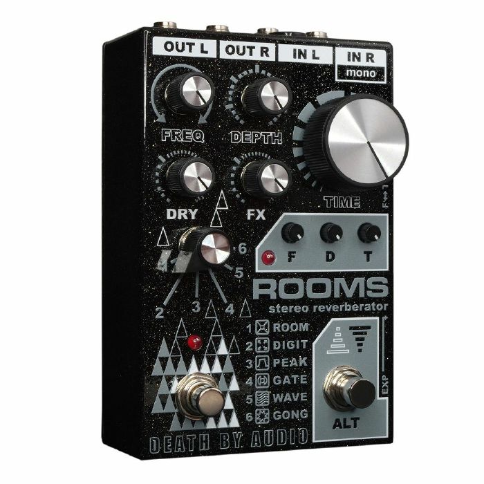 Death By Audio Rooms Stereo Multi-Function Digital Reverb Effects Pedal