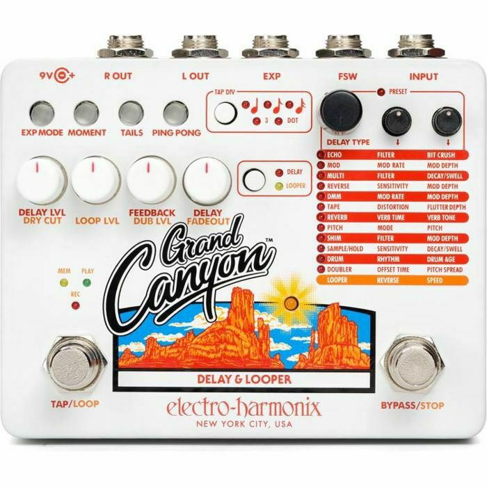 ELECTRO HARMONIX - Electro Harmonix Grand Canyon Delay & Looper Effects Pedal (white) (B-STOCK)
