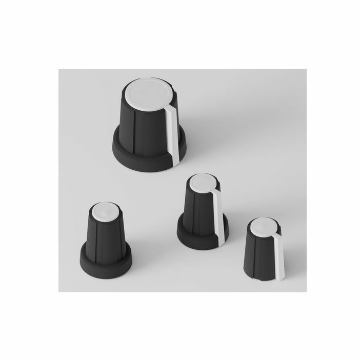 QU BIT - Qu-Bit PT-6 Soft Touch Rogan Knob With Pointer & Skirt For Qu-Bit/Mutable Instruments/Make Noise Synth Modules (single)