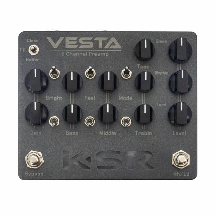 KSR - KSR VESTA 3-Channel 80s/90s Preamp Effects Pedal (black)