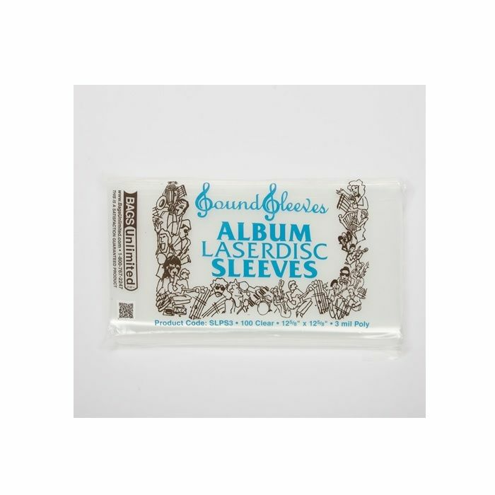 BAGS UNLIMITED - Bags Unlimited 12" Polyethylene Vinyl Record Album Laserdisc Sleeves (3 mil/clear/pack of 10)