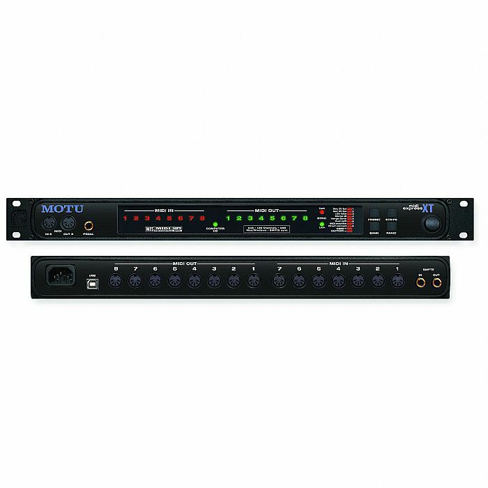 MOTU - MOTU MIDI Express XT 8-In/8-Out USB MIDI Interface & Synchroniser (black) (B-STOCK)