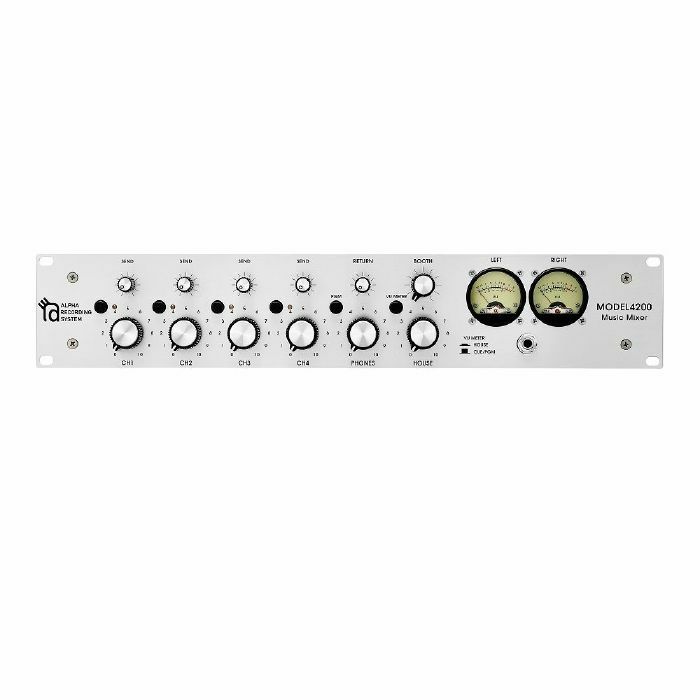 ALPHA RECORDING SYSTEM - Alpha Recording System MODEL4200 Rackmount 4-Channel Rotary DJ Mixer (silver)