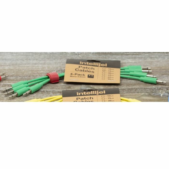 INTELLIJEL - Intellijel 15cm Mono 3.5mm Synth Module Patch Cables (green, pack of 4)