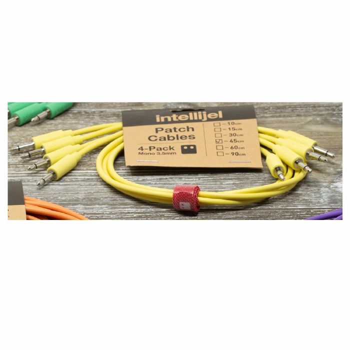 INTELLIJEL - Intellijel 45cm Mono 3.5mm Synth Module Patch Cables (yellow, pack of 4)