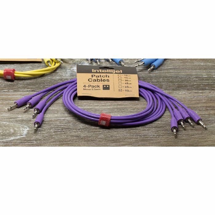 INTELLIJEL - Intellijel 90cm Mono 3.5mm Synth Module Patch Cables (purple, pack of 4)