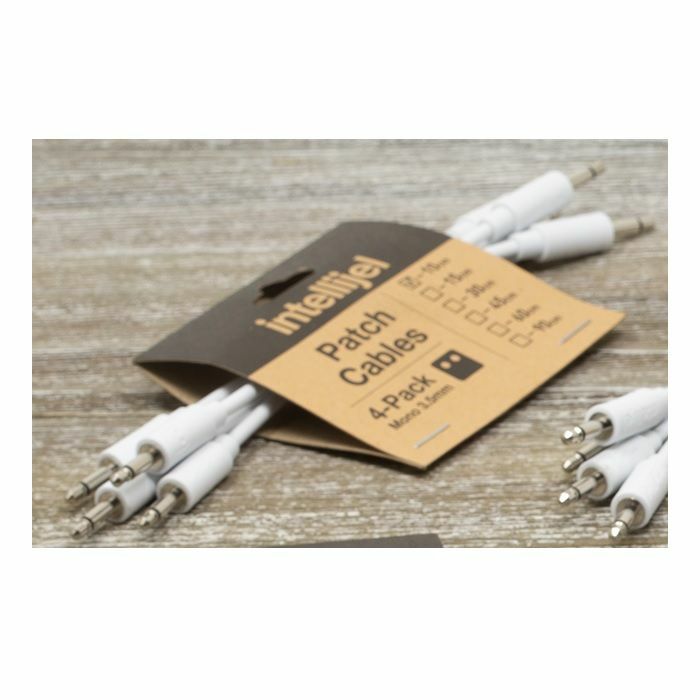 INTELLIJEL - Intellijel 10cm Mono 3.5mm Synth Module Patch Cables (white, pack of 4)