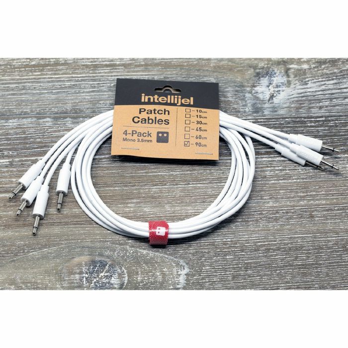 INTELLIJEL - Intellijel 90cm Mono 3.5mm Synth Module Patch Cables (white, pack of 4)