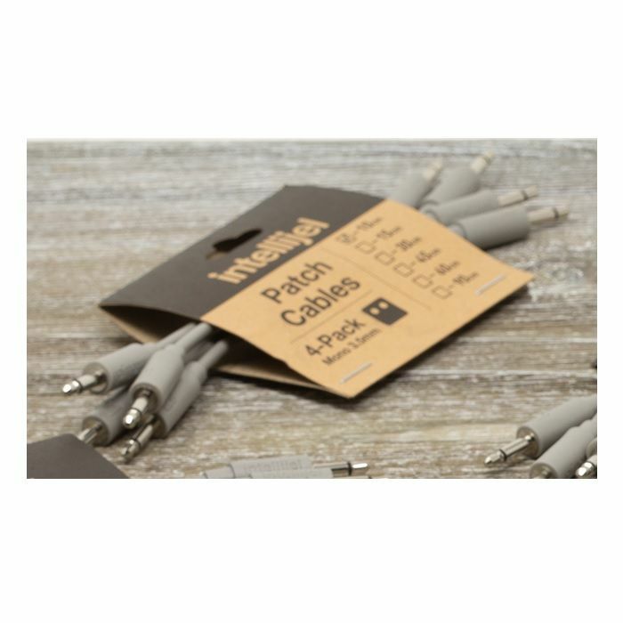 INTELLIJEL - Intellijel 10cm Mono 3.5mm Synth Module Patch Cables (grey, pack of 4)