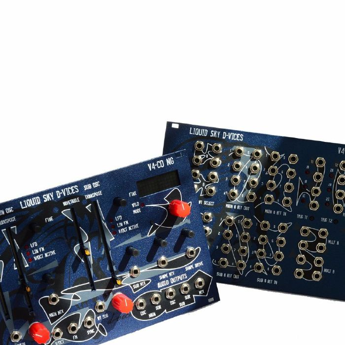 LIQUID SKY D-VICES - Liquid Sky D-Vices V4-CO & GLITHc Dual 8-Bit Wavetable Oscillator & Expander Modules
