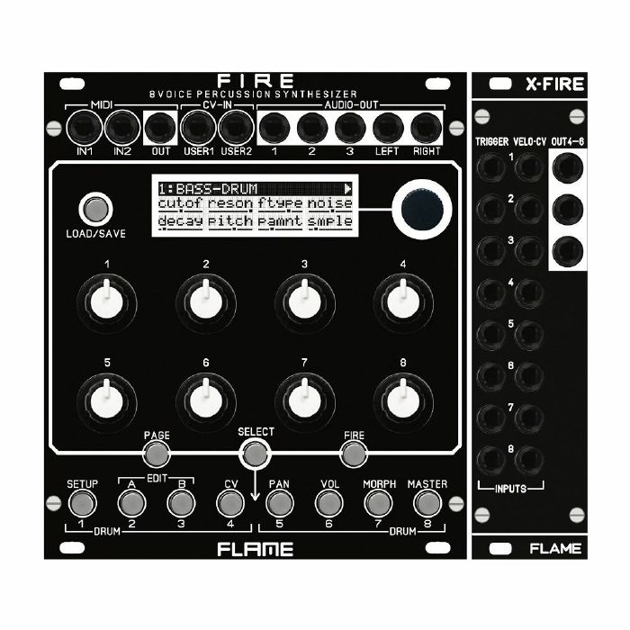 Flame Fire 8Voice Percussion Synthesiser Module at Juno Records.