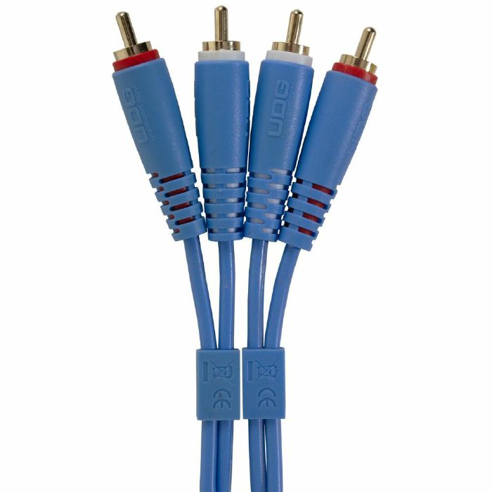 UDG Dual RCA (1/4") Male To Dual RCA (1/4") Male Ultimate Audio Cable Set (blue, 3.0m)