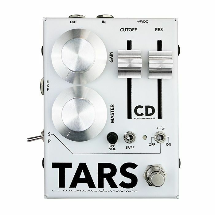 COLLISION DEVICES - Collision Devices TARS Fuzz Effects Pedal With Analogue Filter (silver on white)
