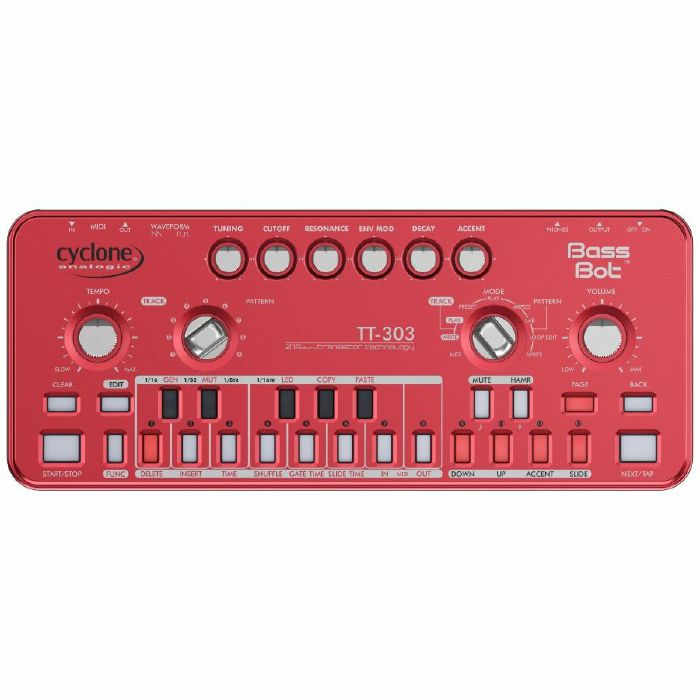 Cyclone Analogic TT-303 v2 Bass Bot Analogue Monophonic Synthesiser &  Sequencer (red) at Juno Records.