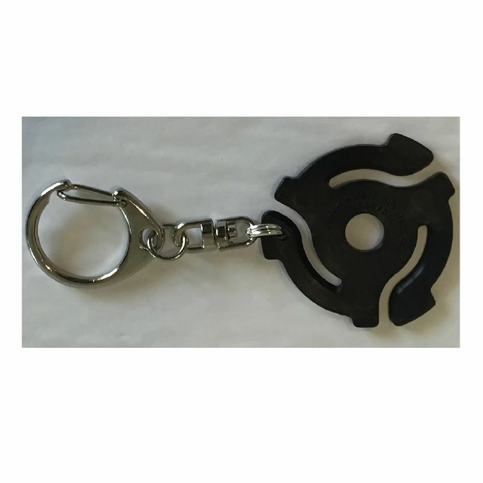 45RPM RECORD ADAPTER KEY CHAIN - 45RPM Record Adapter Key Chain-Lobster Claw Style (black)