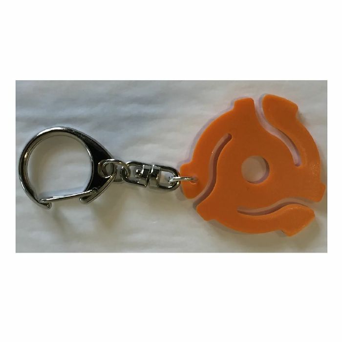 45RPM RECORD ADAPTER KEY CHAIN - 45RPM Record Adapter Key Chain-Lobster Claw Style (orange)