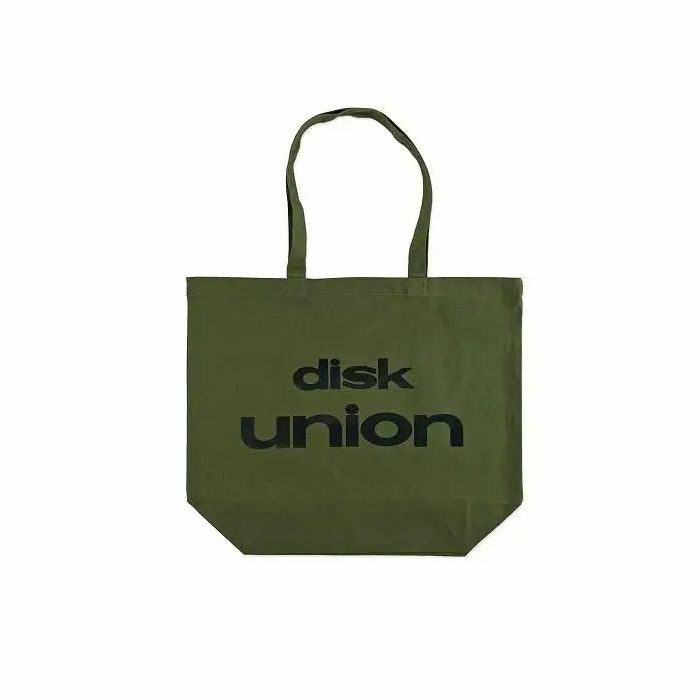 DISK UNION - Disk Union Logo Tote Bag (olive with black logo)