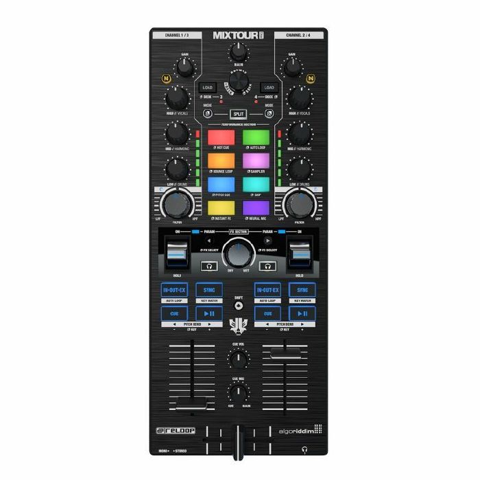 Reloop Mixtour Pro 4-Deck All-In-One DJ Controller With Audio Interface ...