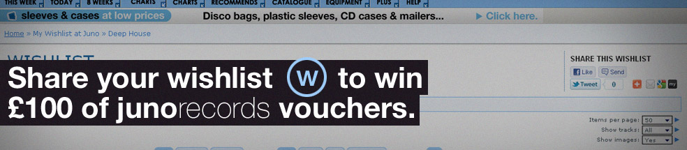 Share your wishlist to win £100 of Juno vouchers.